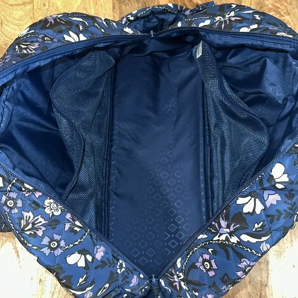 Vera Bradley Blue and Purple Bag with Floral Design